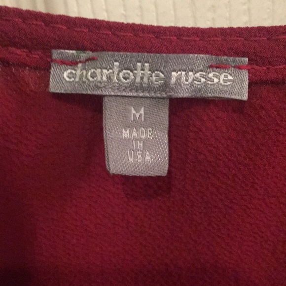 Deep Red Charlotte Russe Shirt - Picture 4 of 6